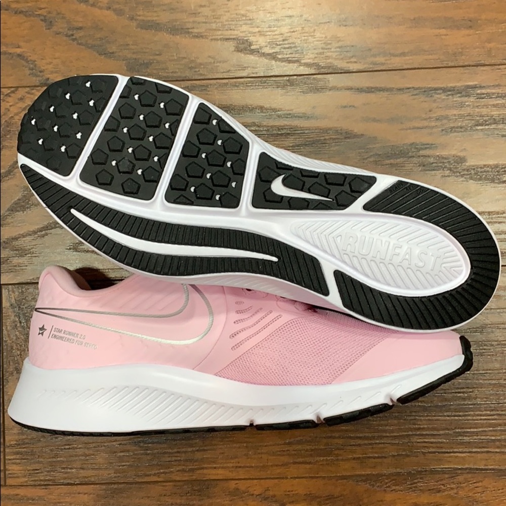 WMNS NIKE STAR RUNNER 2(GS) Pink Foam/Metallic Sil - Picture 8 of 16